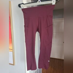 Lululemon Burgundy High-Waisted Leggings
